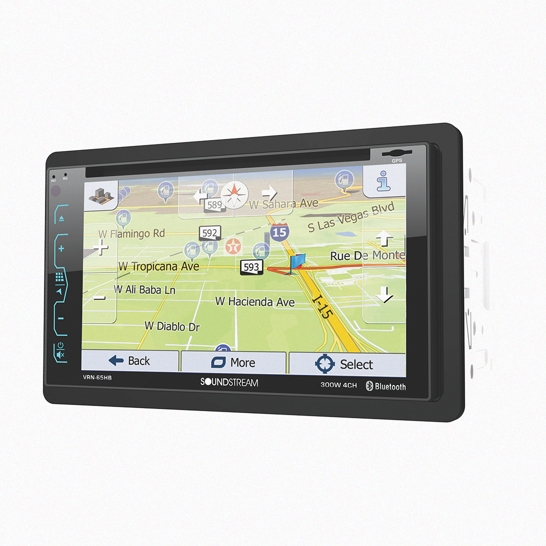 Soundstream VRN-624B installed in car dashboard