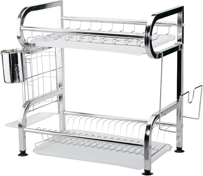 Functional design of a stainless steel dish rack