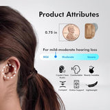 Cloud ITC Hearing Aids – Nearly Invisible In-The-Canal Devices with Echo & Noise Cancellation, App-Controlled OTC Hearing Aids for Seniors & Adults, Rechargeable & Water-Resistant
