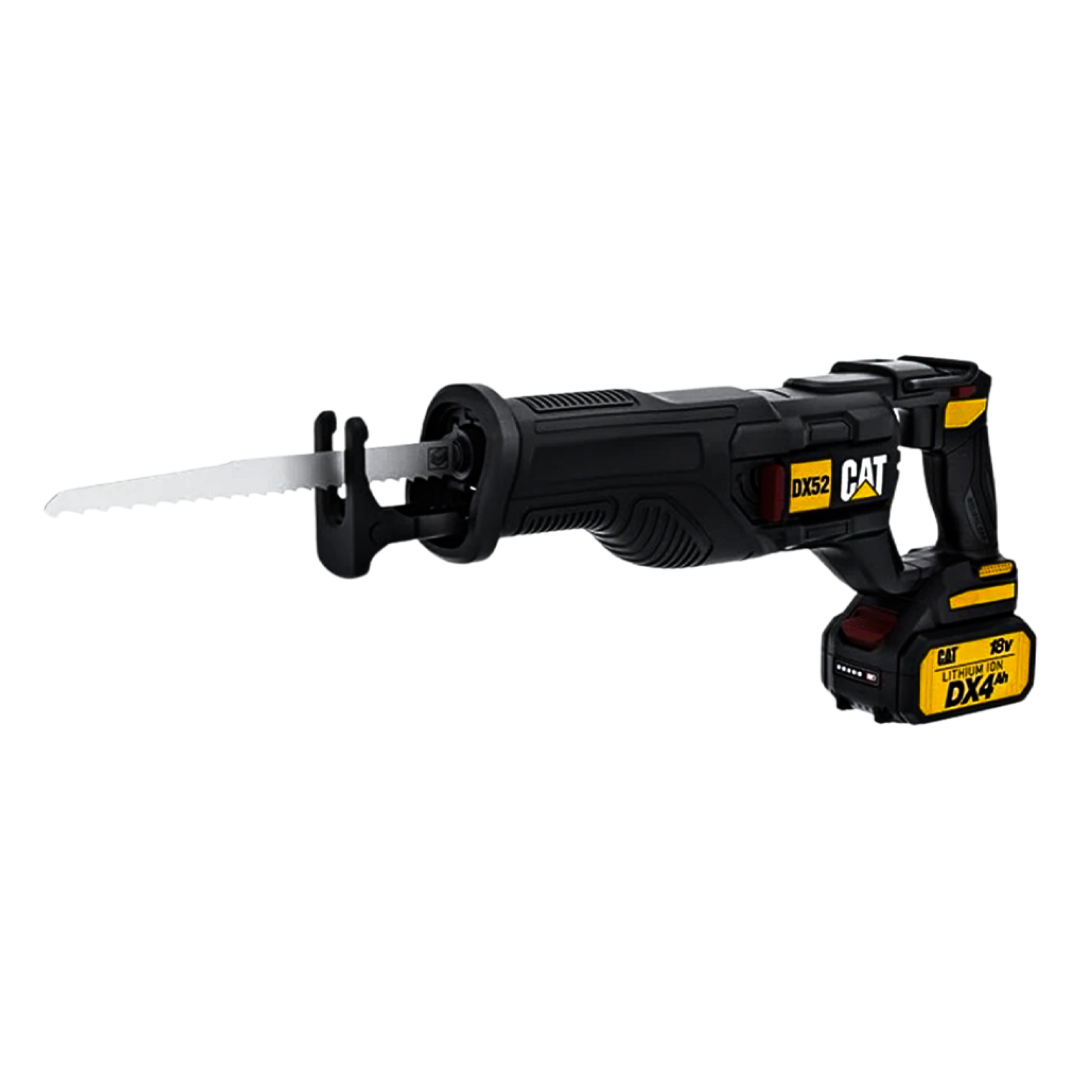 Cat DX52 18V Cordless Reciprocating Saw with 3000 SPM Variable Speed, Lightweight Brushless Reciprocating Saw, Reciprocating Saw Cordless with Tool-Free Blade Change – Battery & Charger Included