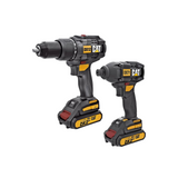 Cat DX12K 18V 1 FOR ALL Cordless Hammer Drill & Impact Driver Combo Kit with 2 Batteries