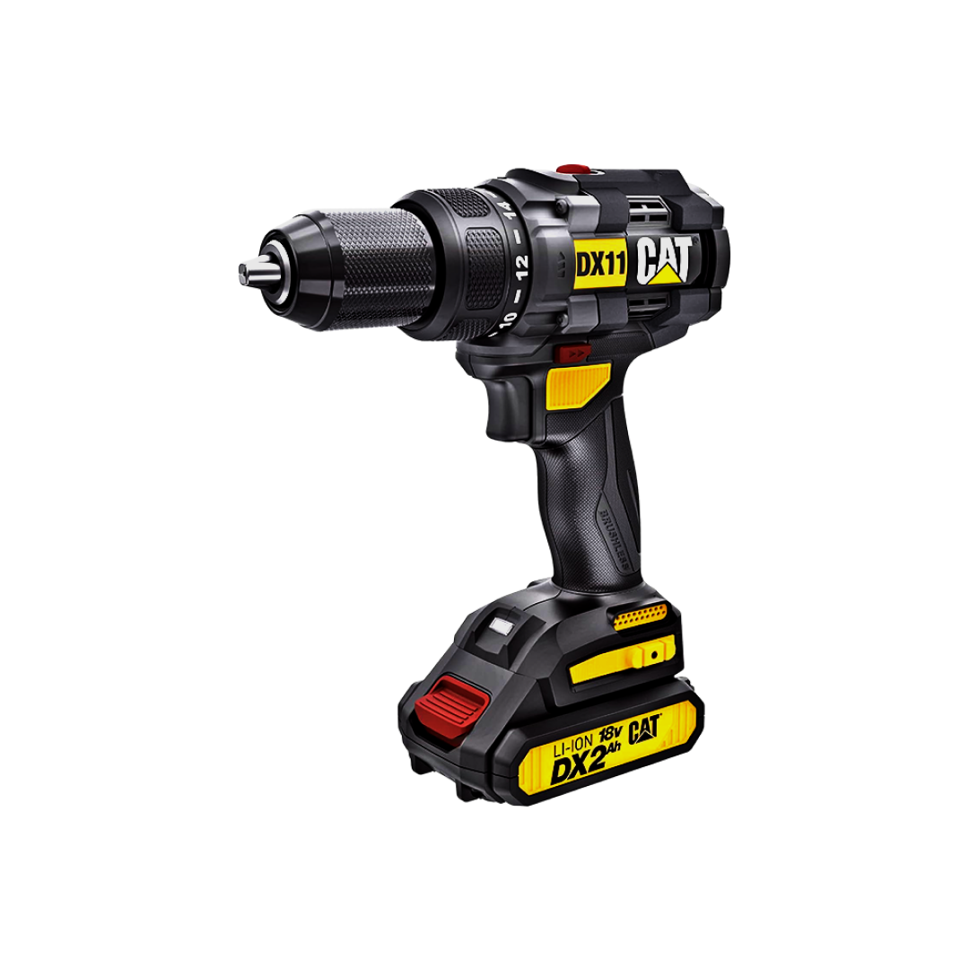 Cat DX11 18V 1 FOR ALL 1/2" Cordless Drill/Driver with Brushless Motor and 2 Batteries