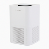 Side view of a white Epsilon air purifier with vent holes