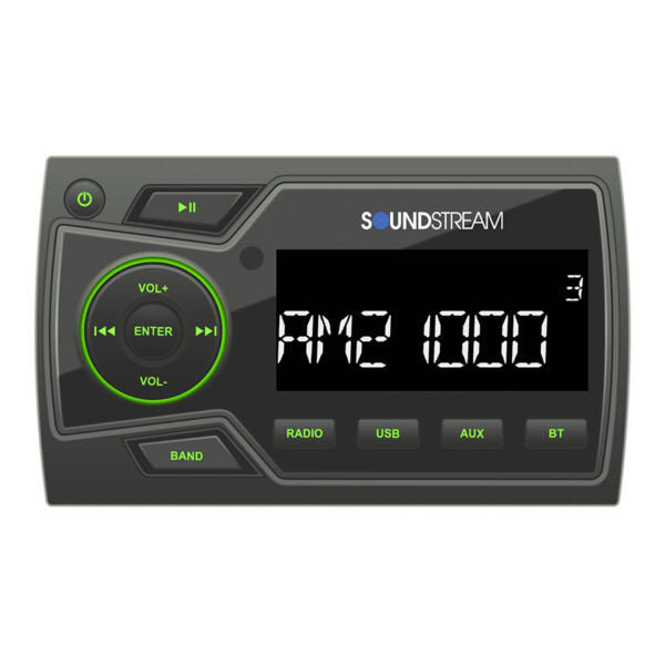Soundstream MHU-32 | Marine Grade Water-Resistant Digital Media Player with Bluetooth, USB Playback, and 2-Zone Audio Control