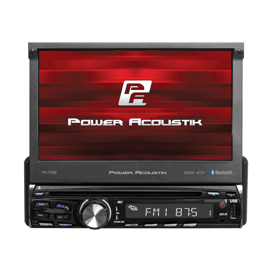 Power Acoustik PD-720B | Single DIN with 7-inch Motorized LCD Touchscreen, Car Stereo with Bluetooth