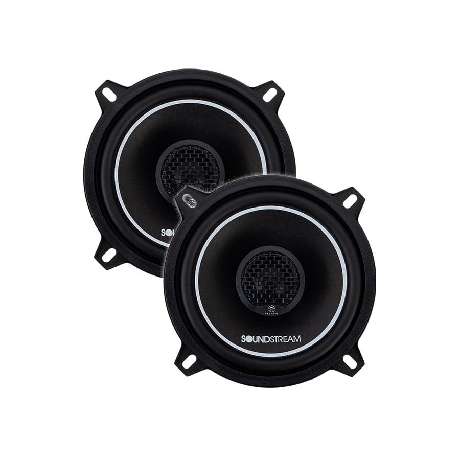 Soundstream RS.52 – Reference Series 5.25" 2-Way Slim Coaxial Car Speakers, 300W Max, OEM Fit with Dome Tweeter & Polypropylene Cone