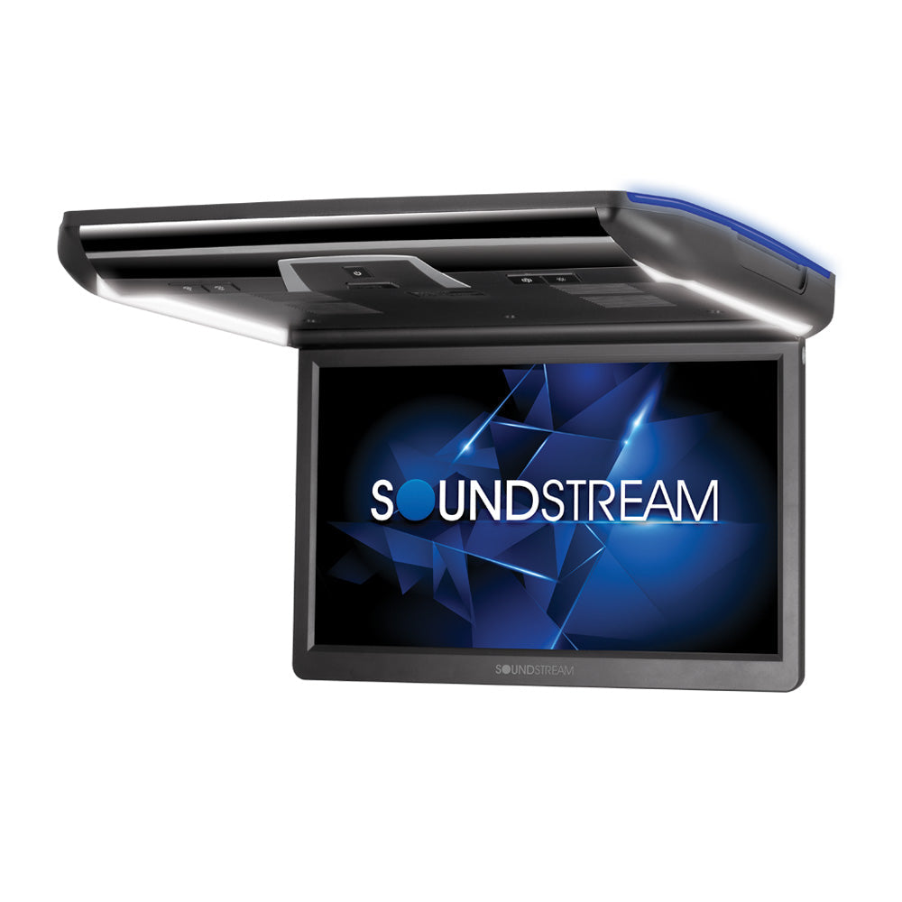 Soundstream VCM-160DMH | Ceiling Mount DVD Entertainment System w/ MobileLink Smartphone Mirroring & 16” LCD