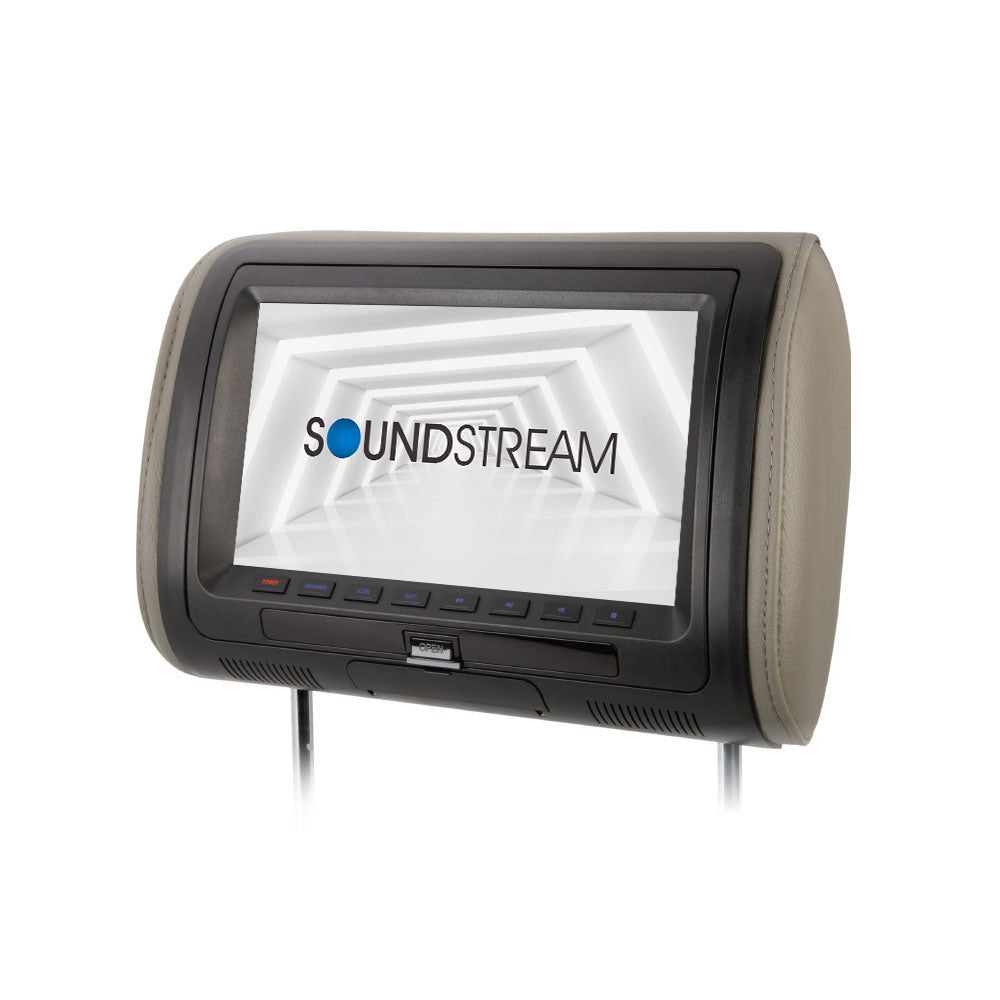 Soundstream VHD-90CC | Universal Replacement Headrest Pre-Loaded w/ DVD Player, & 9" LCD Screen