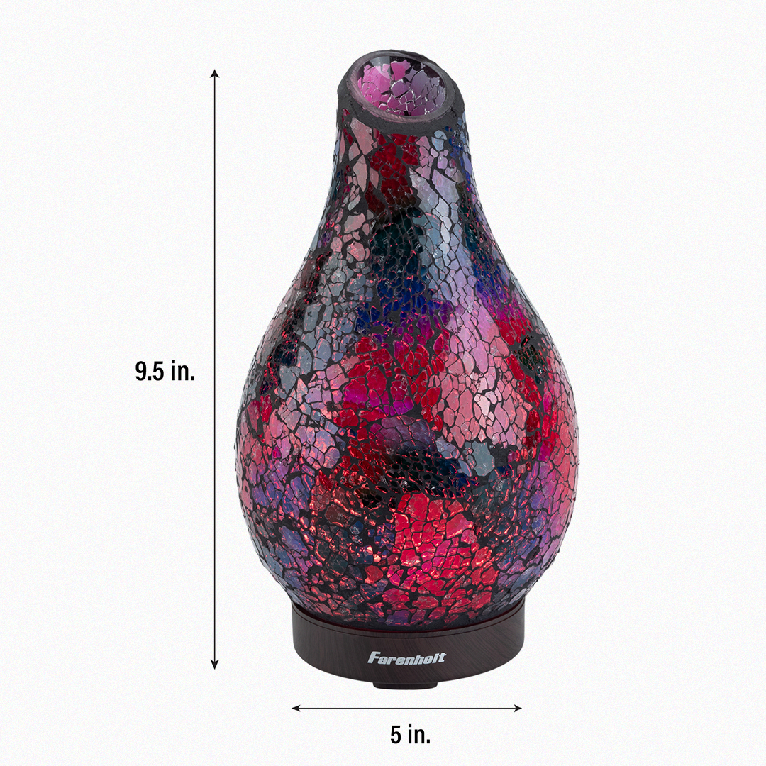 Dimensions of red and black mosaic ultrasonic humidifier