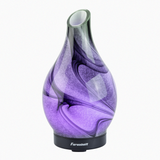 Purple swirl glass ultrasonic aroma humidifier by Fahrenheit