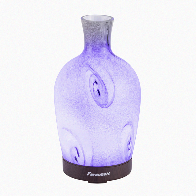 Purple vase-shaped ultrasonic humidifier by Fahrenheit