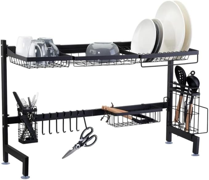 Kitchen Rack with Dishes and Utensils