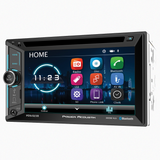 Power Acoustik car audio system showing the home screen display