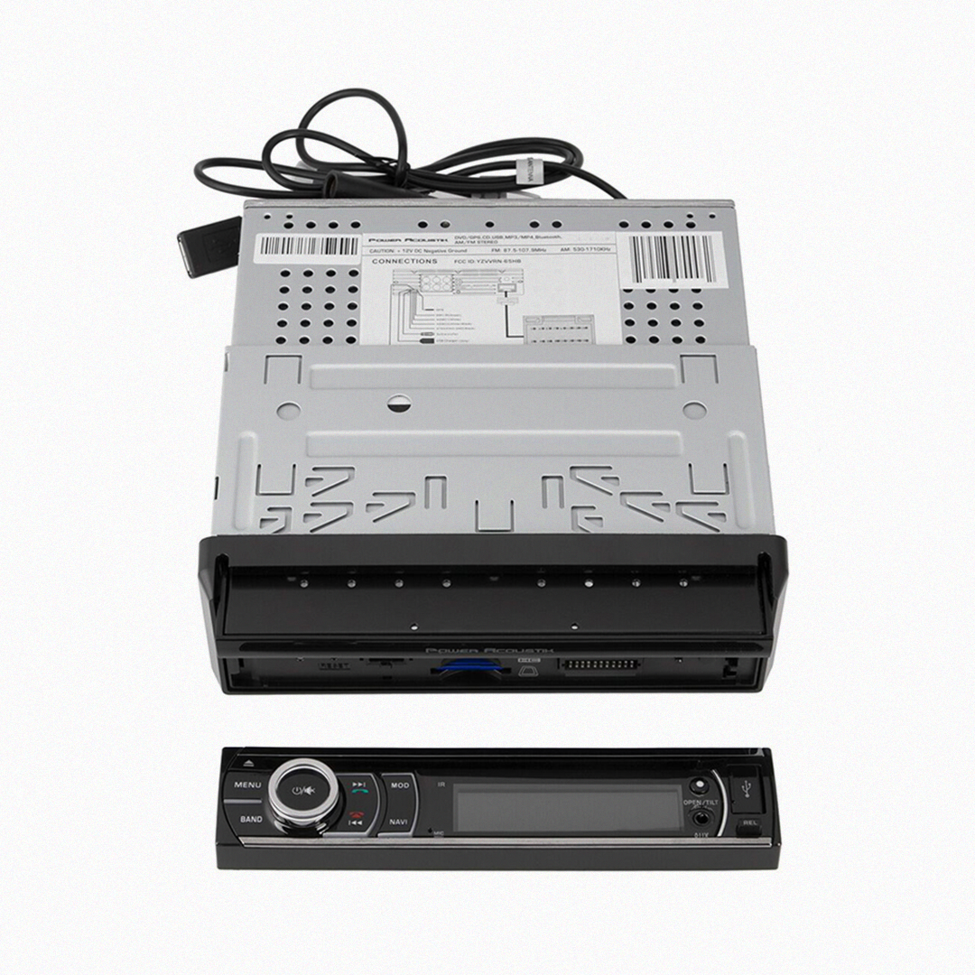 Rear setup view of Power Acoustik DVD player