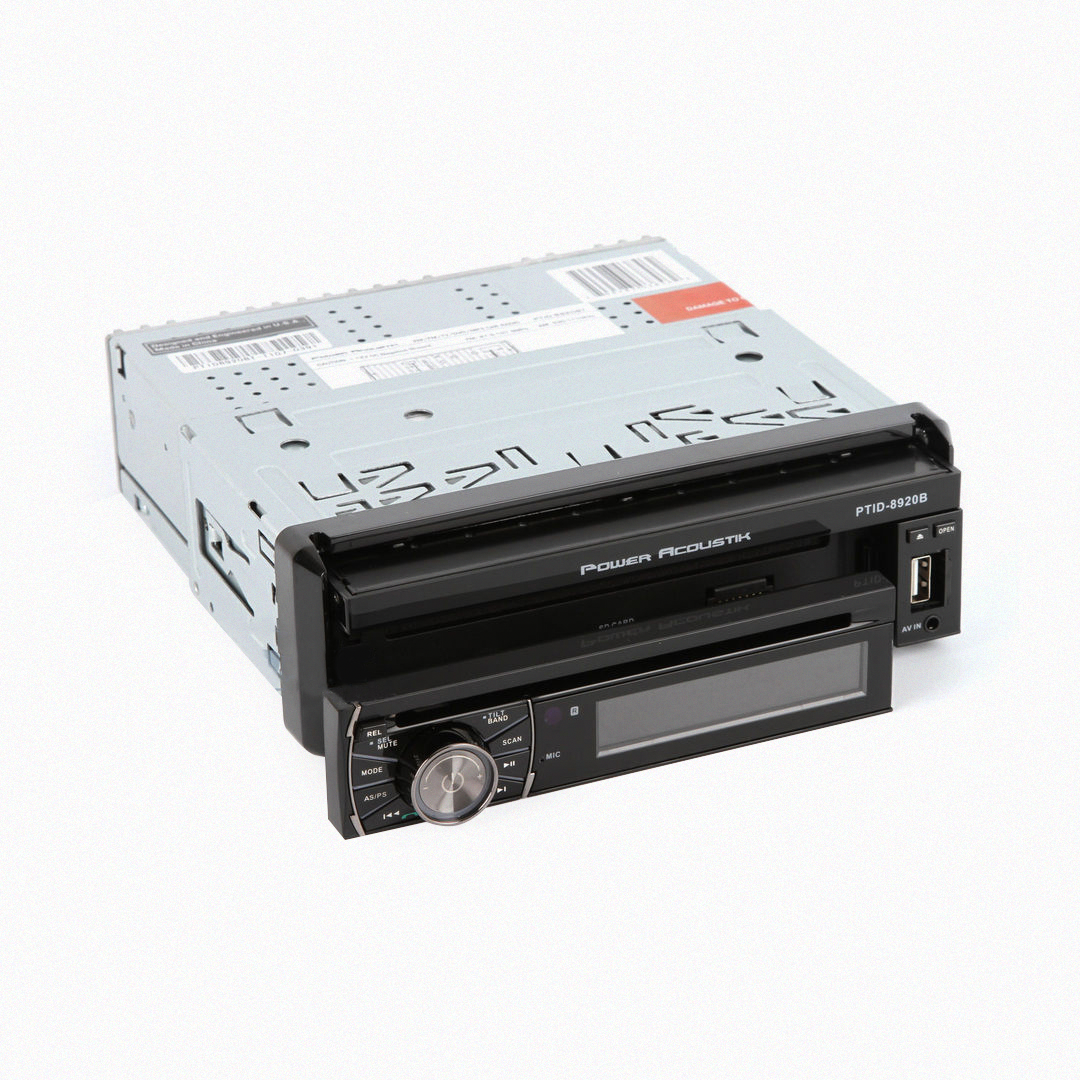 Rear view of Power Acoustik DVD player