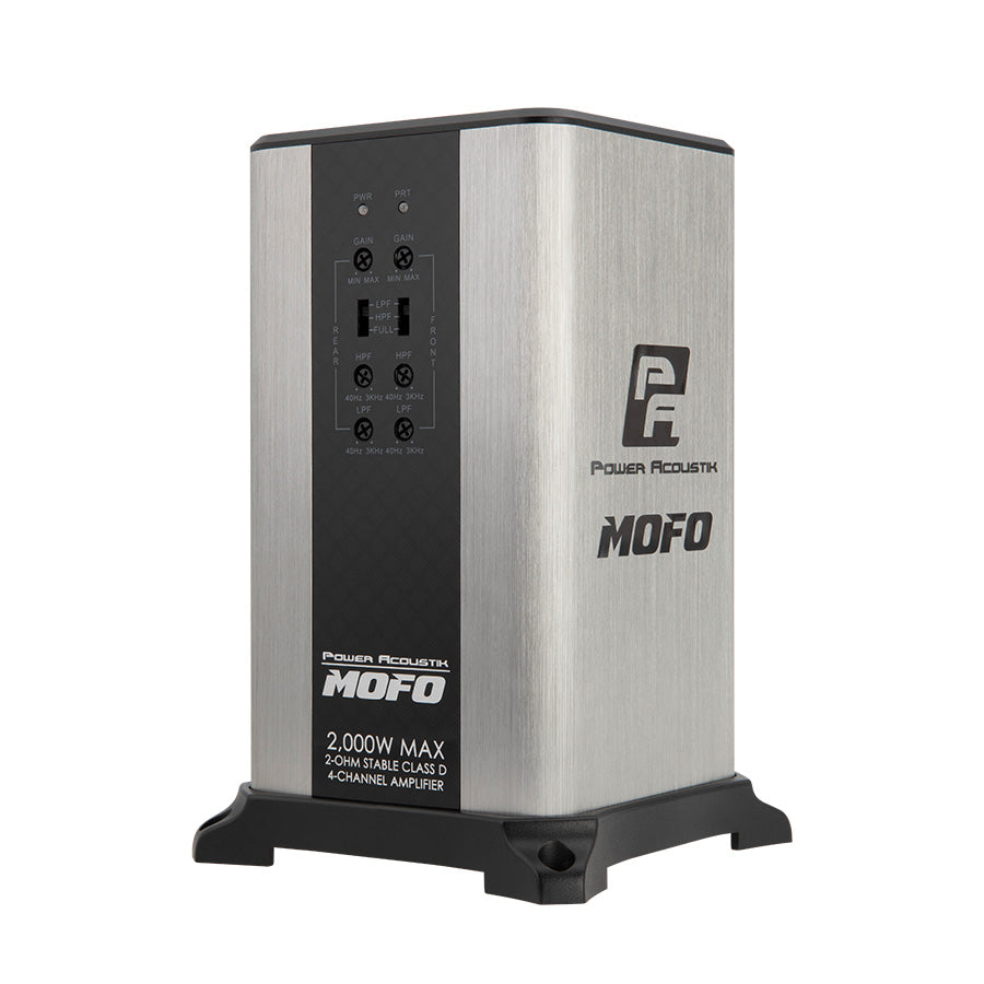 Side view of Power Acoustik MOFO Series MOFO 4-2KD Amplifier