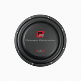 Front view of a Power Acoustik subwoofer with the logo and EDGE branding