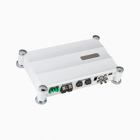 Close-up side angle view of Precision Power MPA1000.5D amplifier