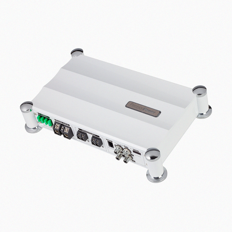 Side angle view of Precision Power MPA1000.5D amplifier