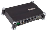 Precision Power car audio amplifier, side view, black finish