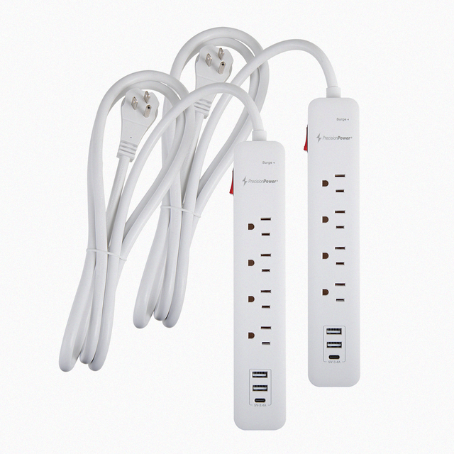 Two Precision Power power strips with cables