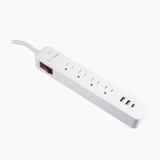 Angled view of Precision Power power strip showing USB ports