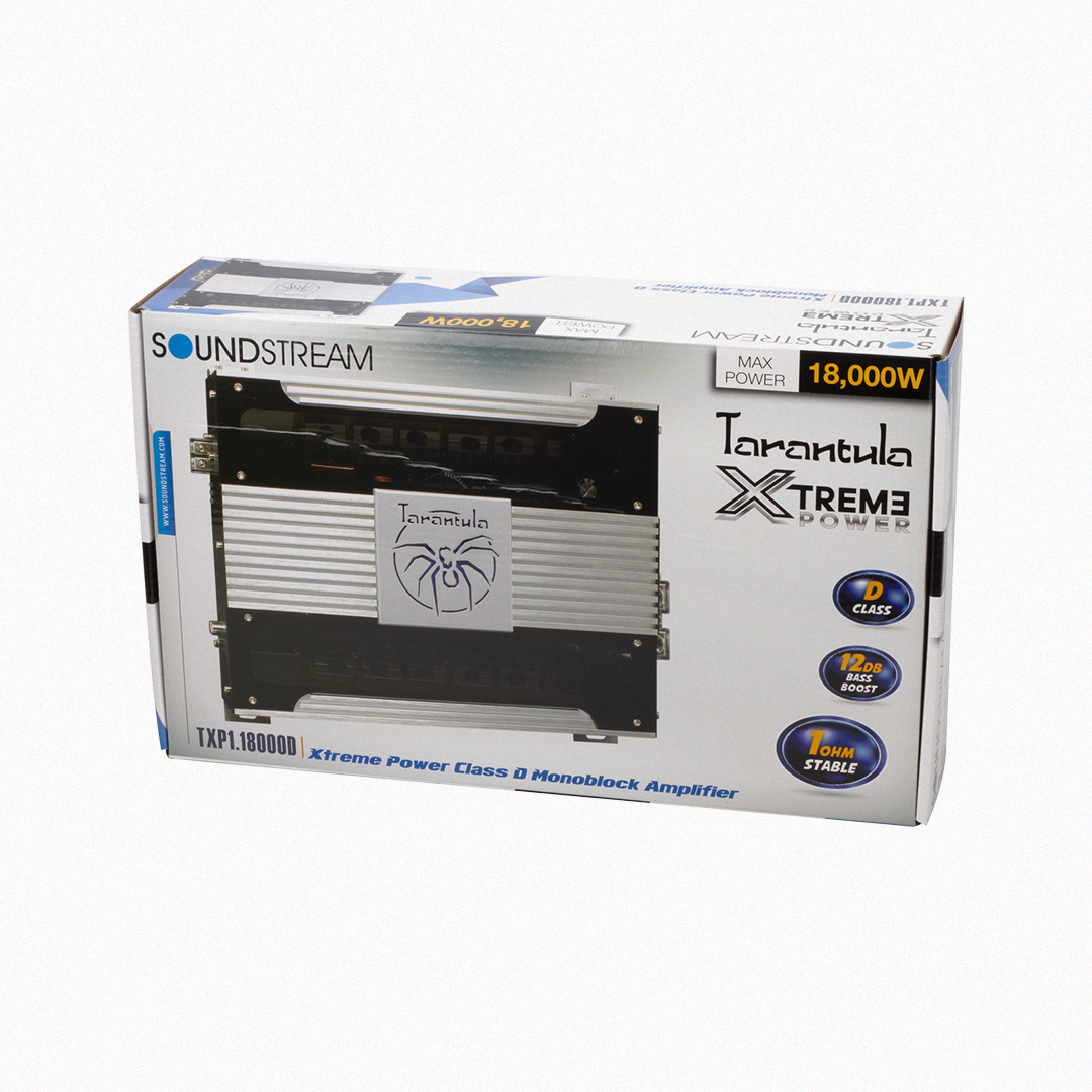 Soundstream Tarantula Xtreme amplifier in packaging