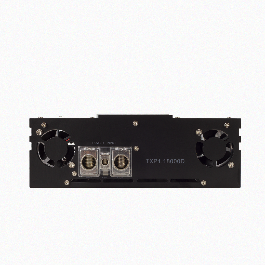 Power inputs on Soundstream Tarantula amplifier