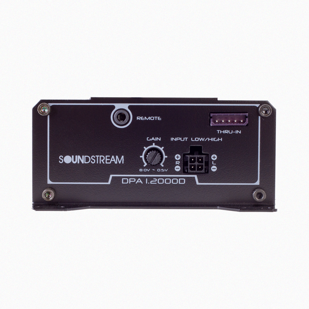 Soundstream DPA 1.2000D amplifier with detailed view