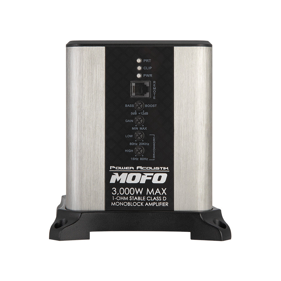 Side view of Soundstream MOFO1-3KD car audio amplifier