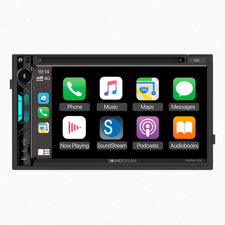 Soundstream multimedia system displaying various apps