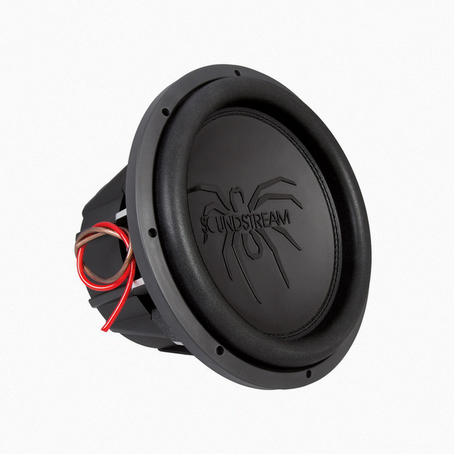 Isolated view of Soundstream subwoofer with wiring