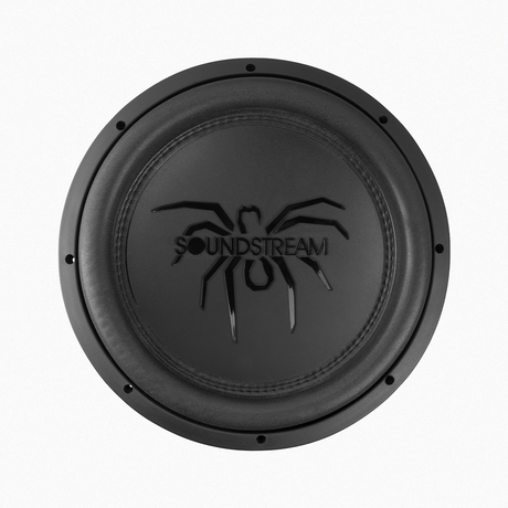 Top view of Soundstream subwoofer with spider emblem