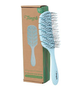 Packaging for Tangols blue detangling hairbrush