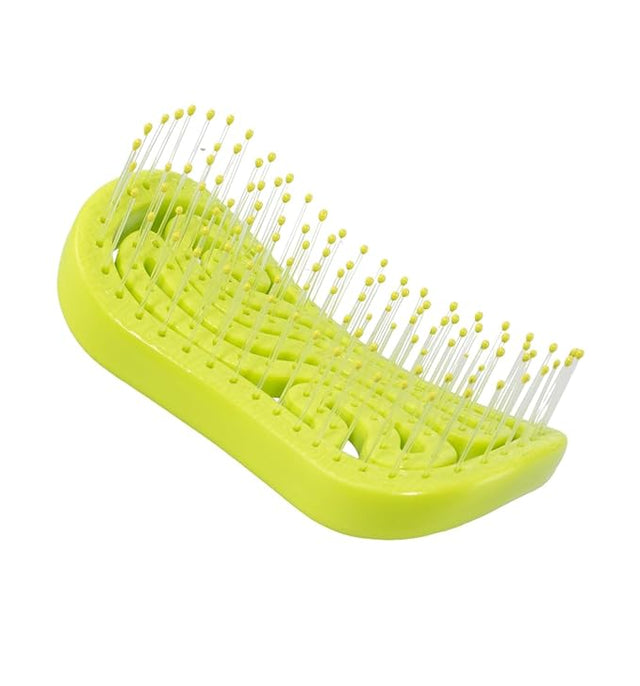 Neon green Tangols hairbrush with flexible bristles