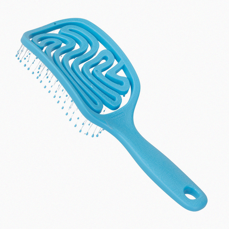 Blue spiral designed Tangols hairbrush for detangling